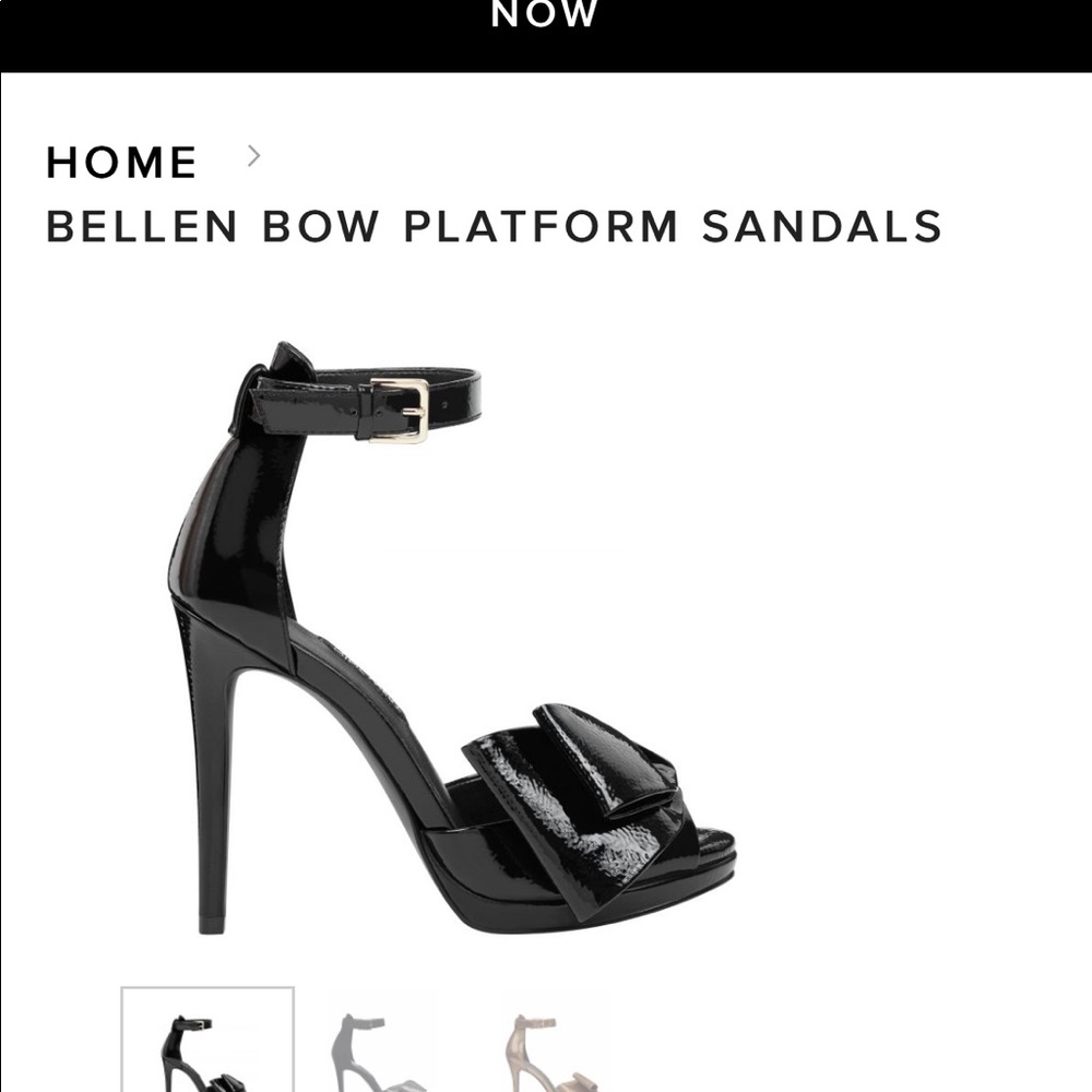 Bow strappy heels